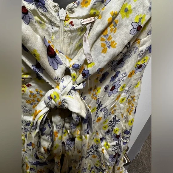 NWT Free People It Takes Two Wrap Dress in Ivory Combo - Picture 14 of 15